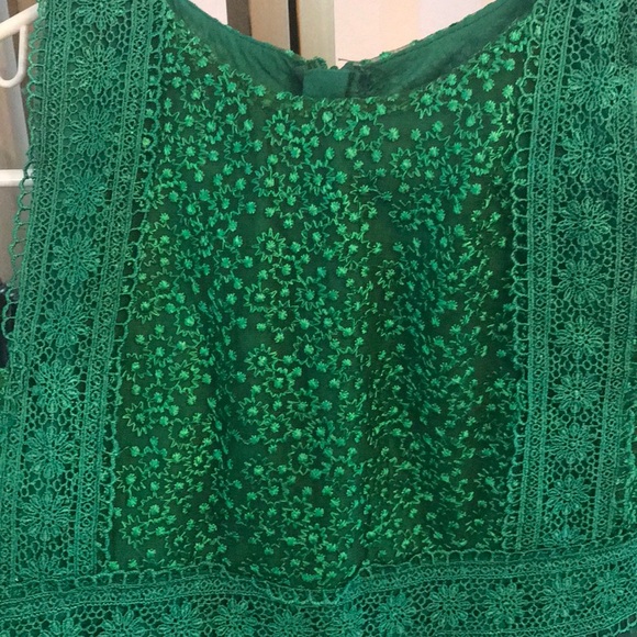 Trish Scully Child Emerald Green Hi-Low Dress Sz 7 - Picture 3 of 6